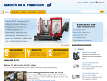Tablet Screenshot of maskinfransson.se